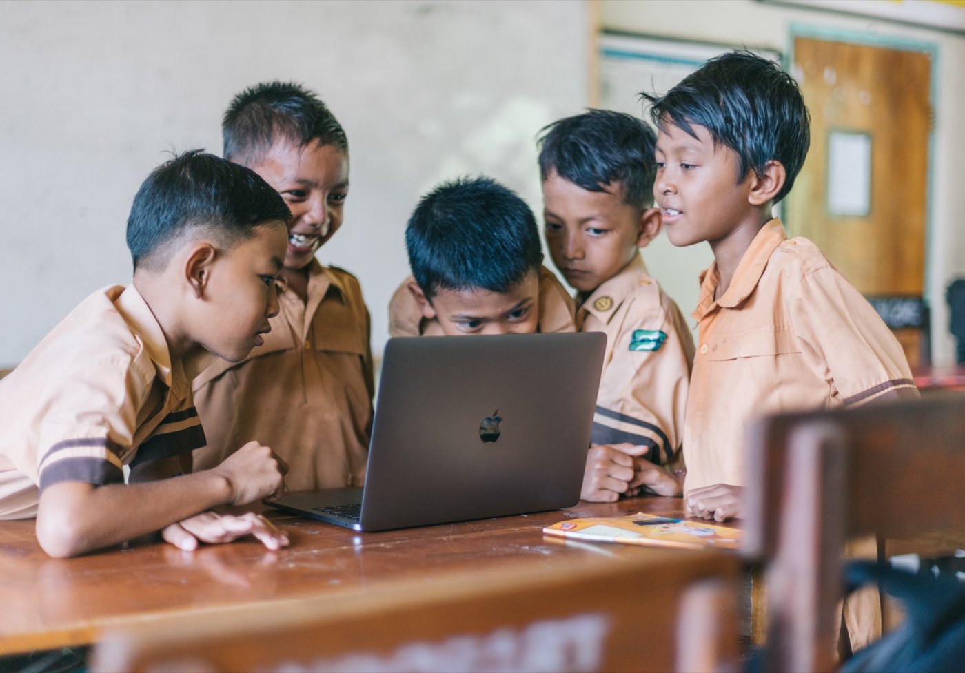 Students using technology